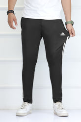 Adds Premium Tri-Line Quick-Dry Slim-Fit Trouser In Black